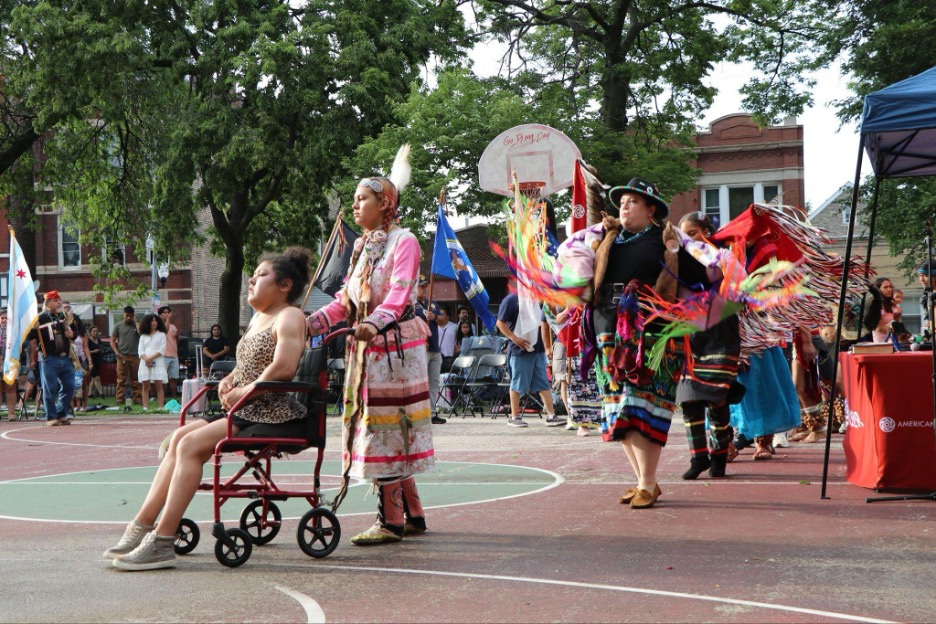 Native American dancers perform in Pilsen