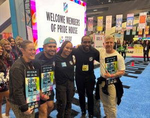People at NFL Pride House Super Bowl event