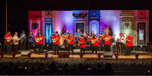The Chicago Cuatro Orchestra performs a holiday concert in Humboldt Park.
