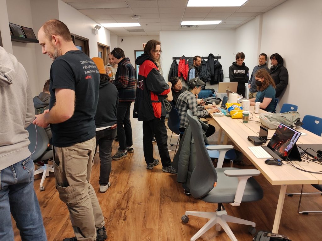 In-person gaming events like this testing event at the Chicago Game Lab allow for opportunities for developers to meet outside the digital world. (Conner Dejecacion/MEDILL)