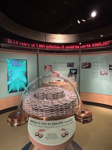 One million dollars in cash display