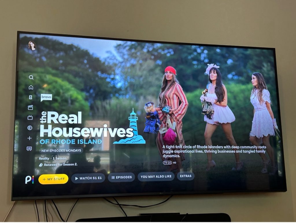 The title card for tv series, The Real Housewives of Rhode Island