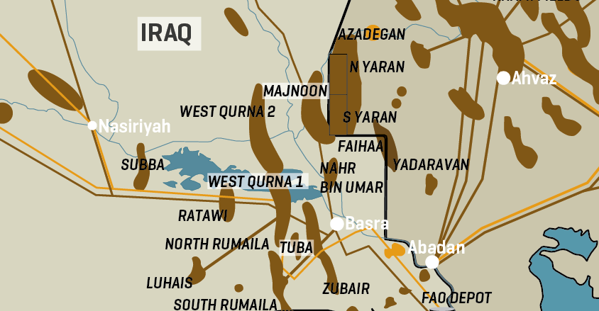 Southern Iraq: Oil & Gas Fields