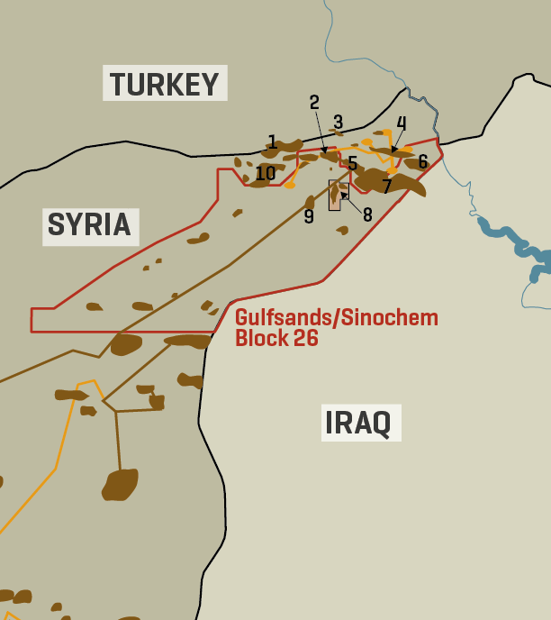 Key Northeast Syria Oil Fields