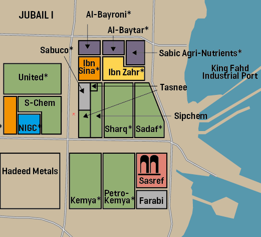 Sabic’s Operations Are Centered In the Jubail Downstream Hub 