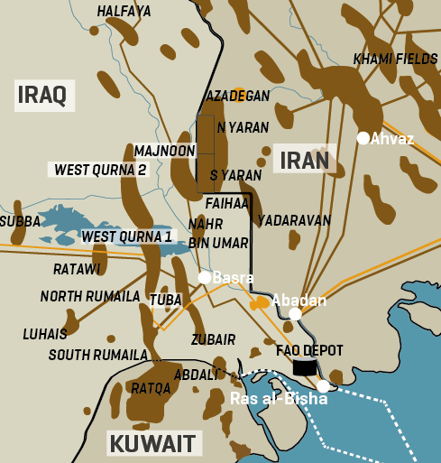 Southern Iraq: Oil & Gas Fields