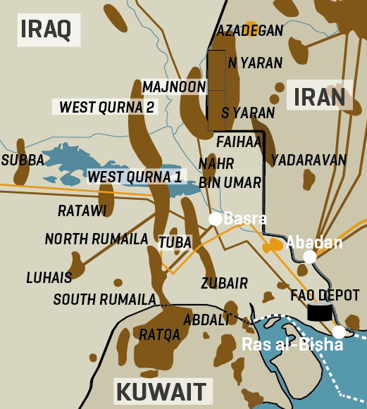 Southern Iraq: Oil & Gas Fields