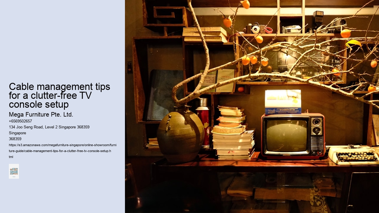 Cable management tips for a clutter-free TV console setup