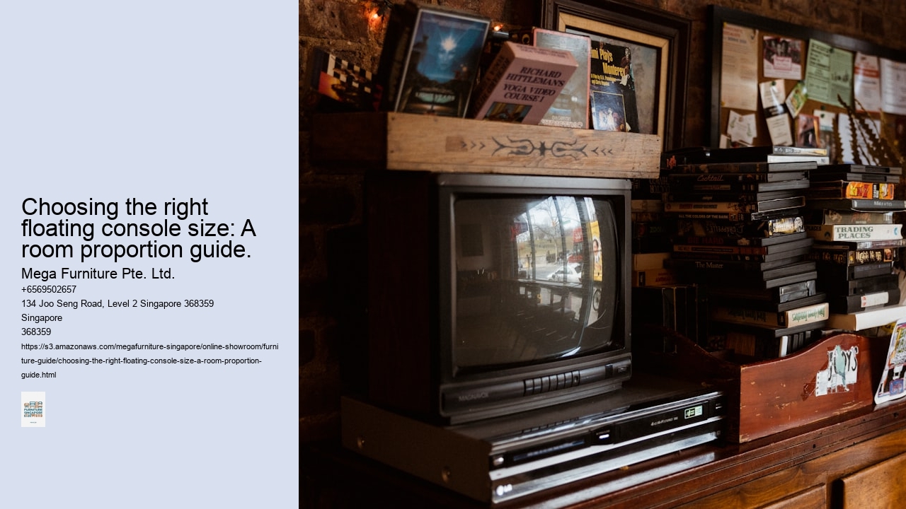 Choosing the right floating console size: A room proportion guide.