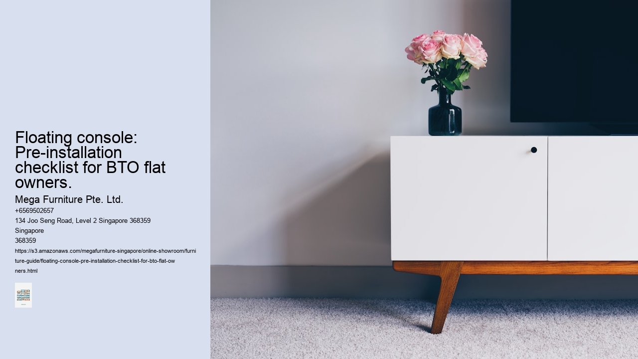 Floating console: Pre-installation checklist for BTO flat owners.