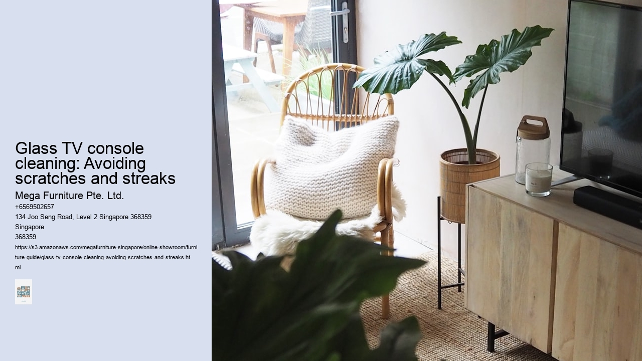 Glass TV console cleaning: Avoiding scratches and streaks
