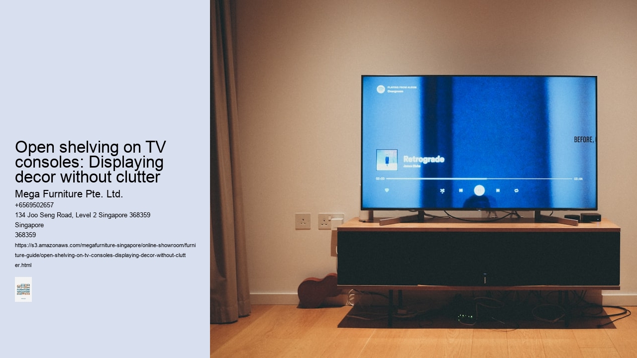 Open shelving on TV consoles: Displaying decor without clutter