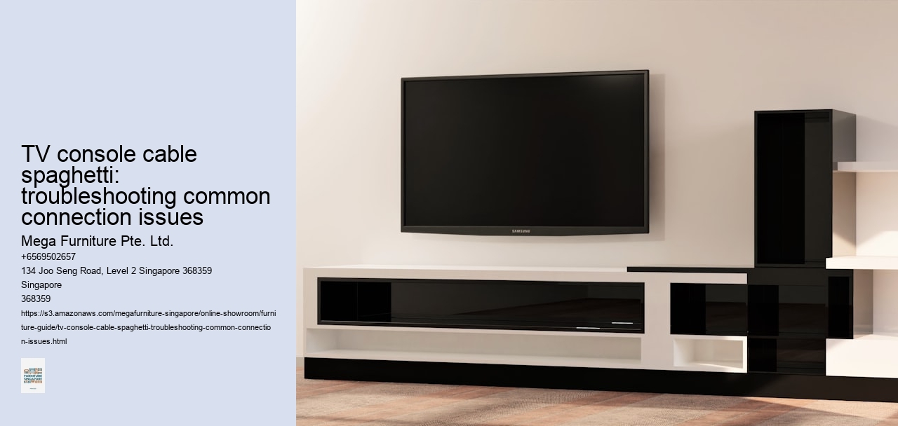 TV console cable spaghetti: troubleshooting common connection issues