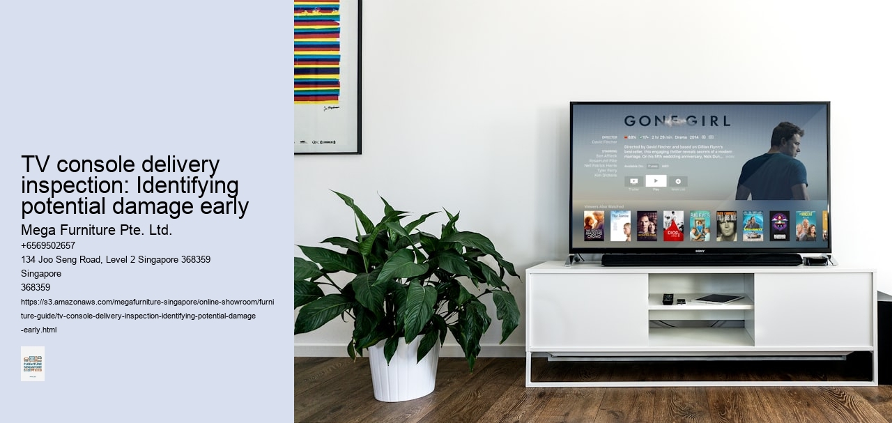 TV console delivery and installation: What to inspect upon arrival
