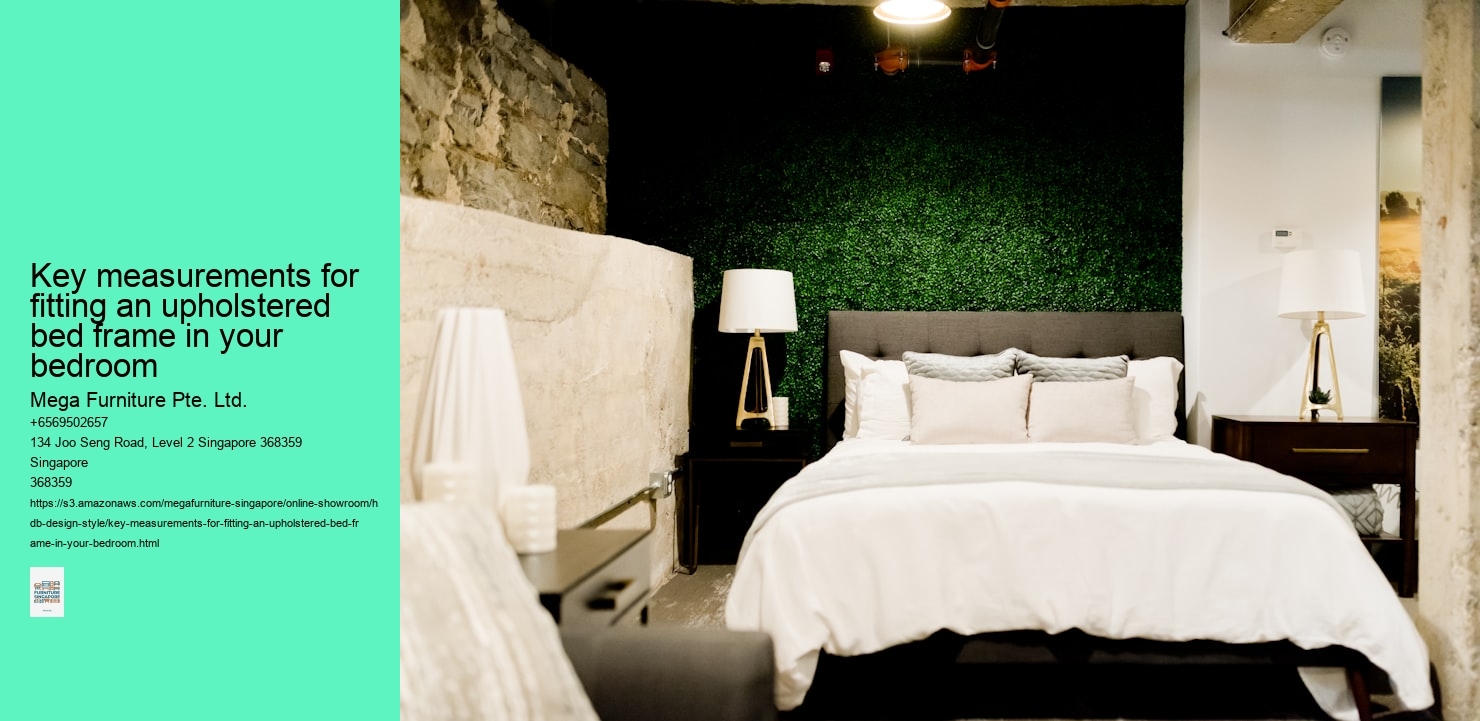 Key measurements for fitting an upholstered bed frame in your bedroom