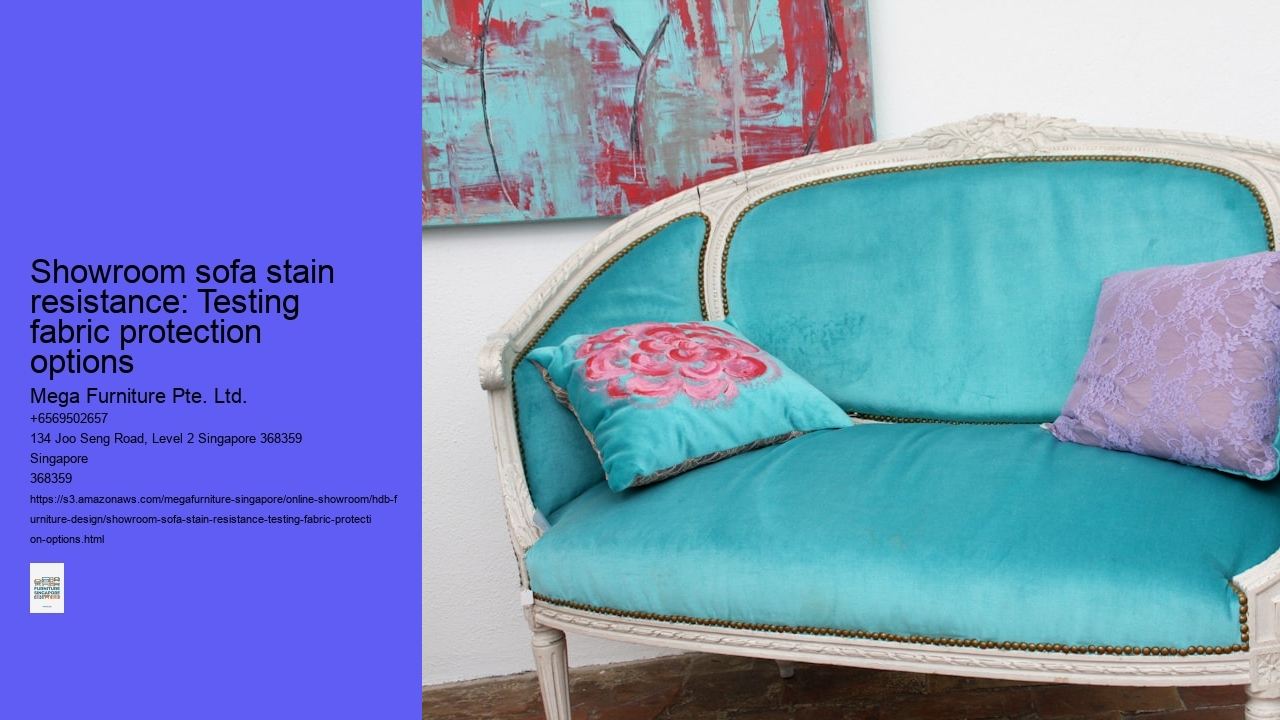 Showroom sofa stain resistance: Testing fabric protection options