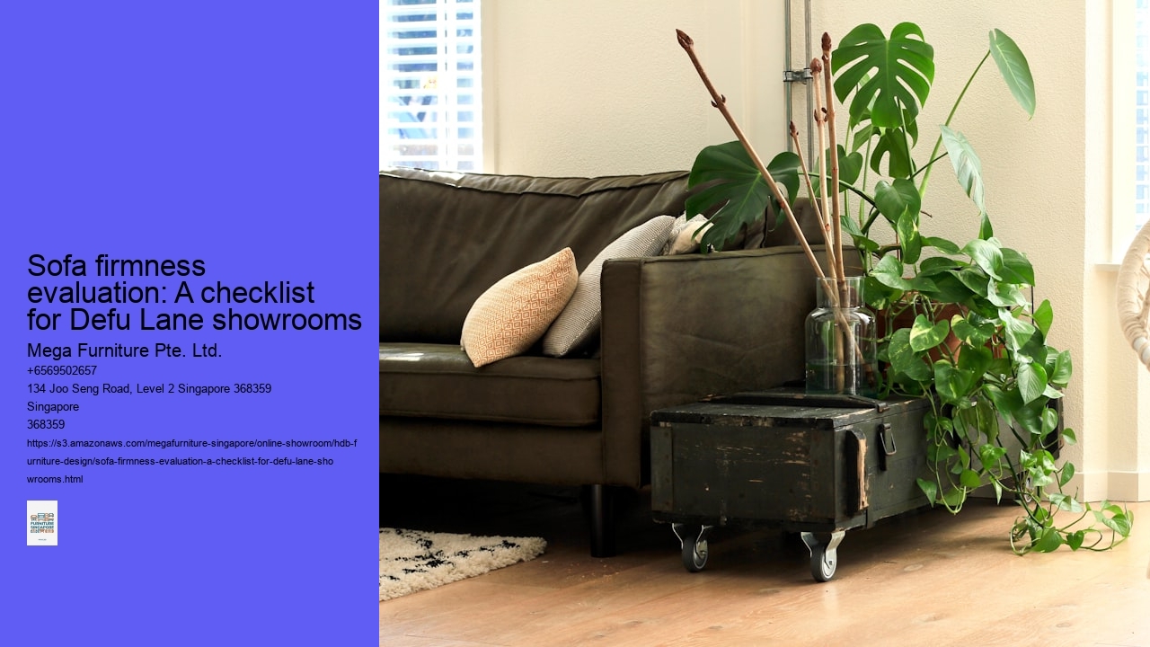 Sofa firmness evaluation: A checklist for Defu Lane showrooms