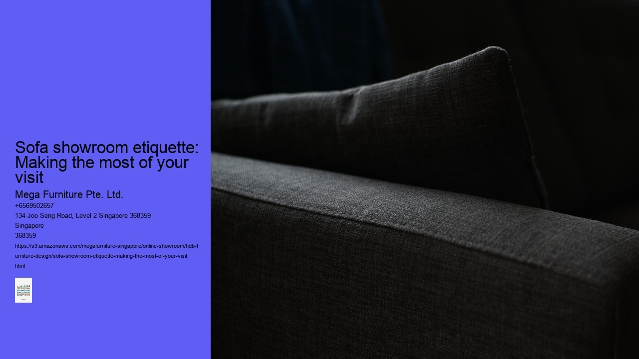Sofa showroom etiquette: Making the most of your visit