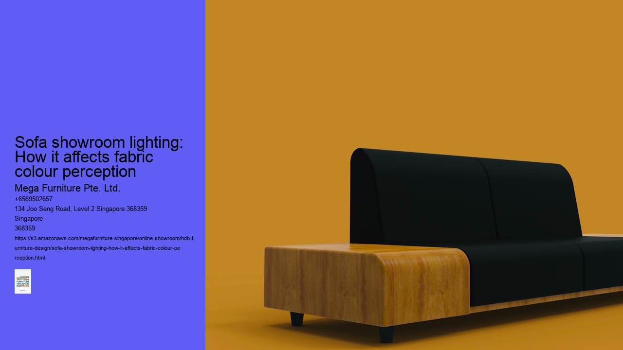 Sofa showroom lighting: How it affects fabric colour perception