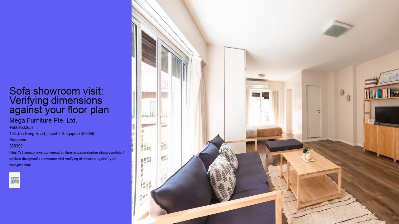 Sofa showroom visit: Verifying dimensions against your floor plan
