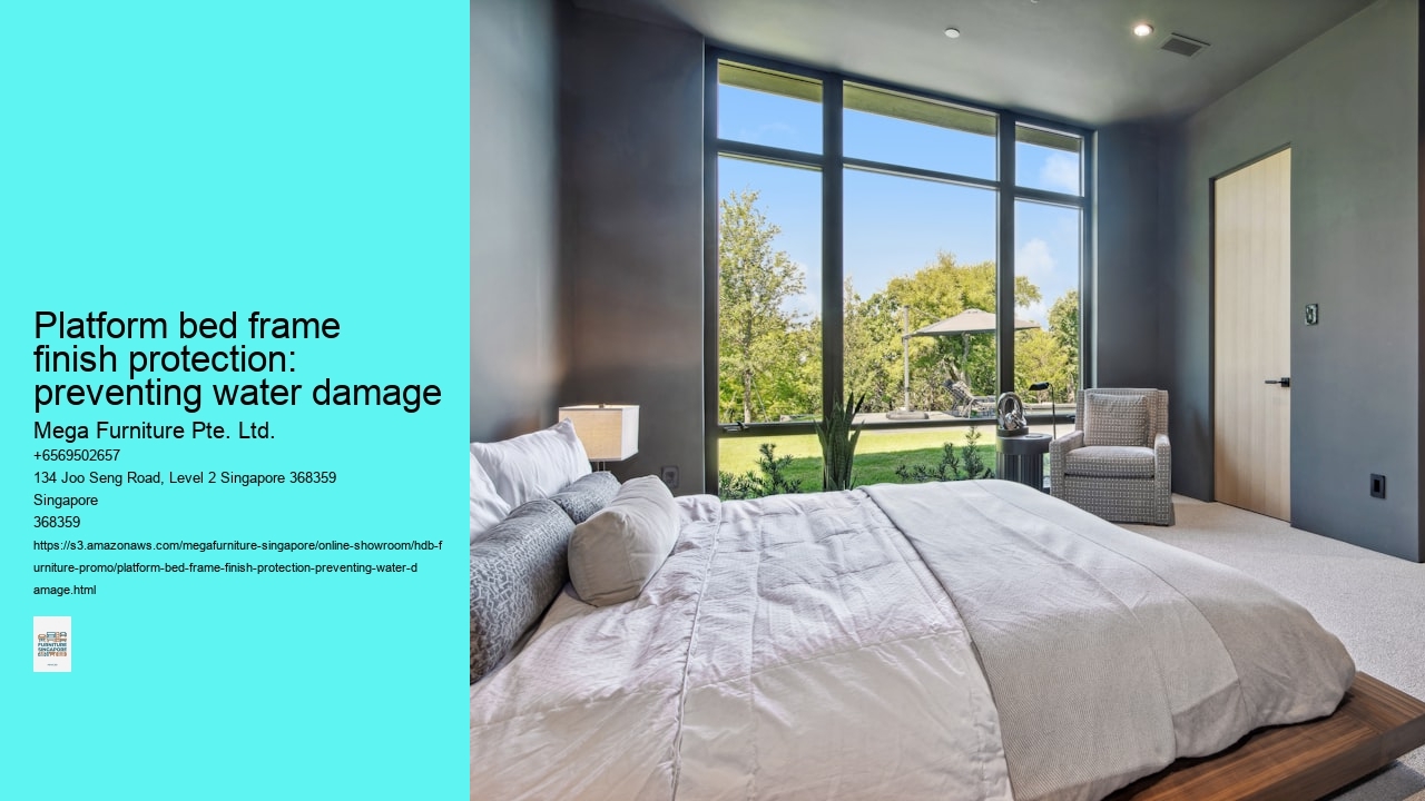 Platform bed frame finish protection: preventing water damage