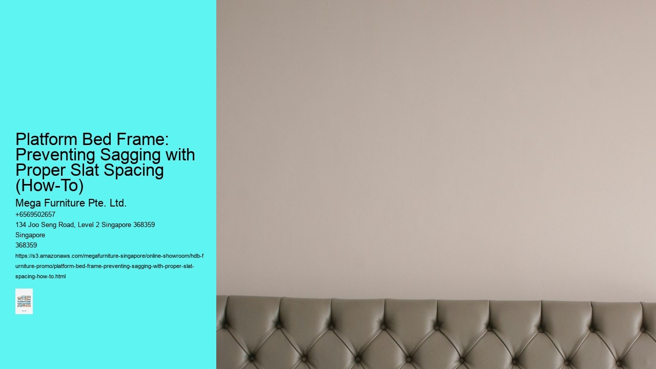 Platform Bed Frame: Preventing Sagging with Proper Slat Spacing (How-To)