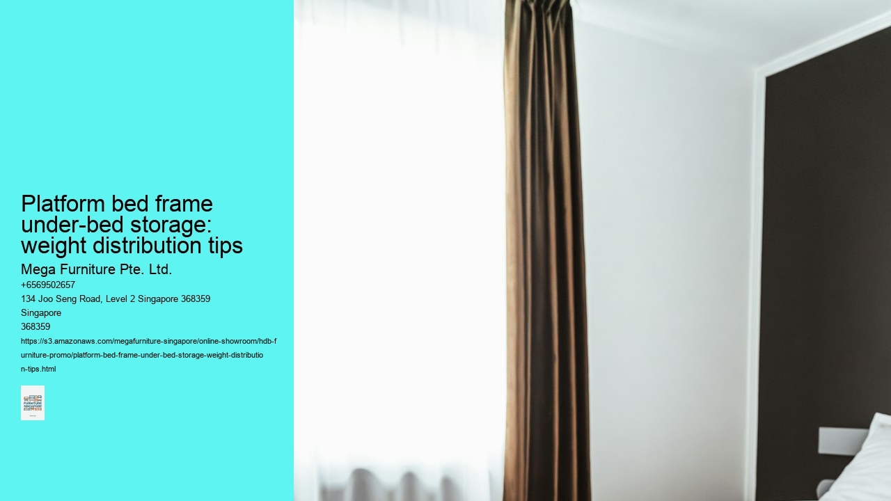 Platform bed frame under-bed storage: weight distribution tips