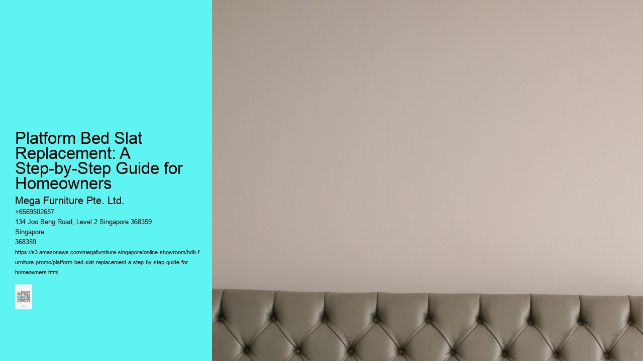 Platform Bed Slat Replacement: A Step-by-Step Guide for Homeowners