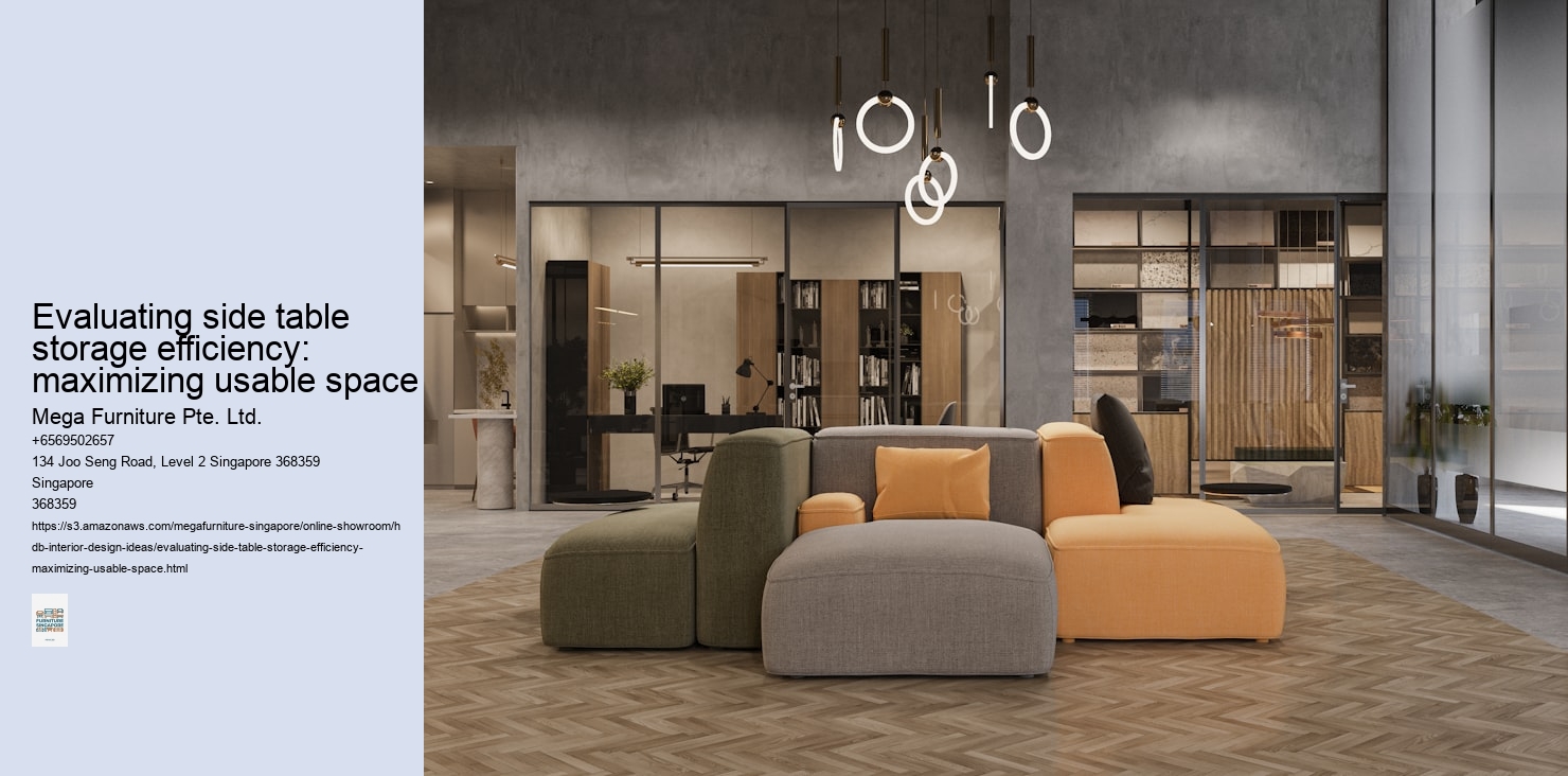 Evaluating side table storage efficiency: maximizing usable space