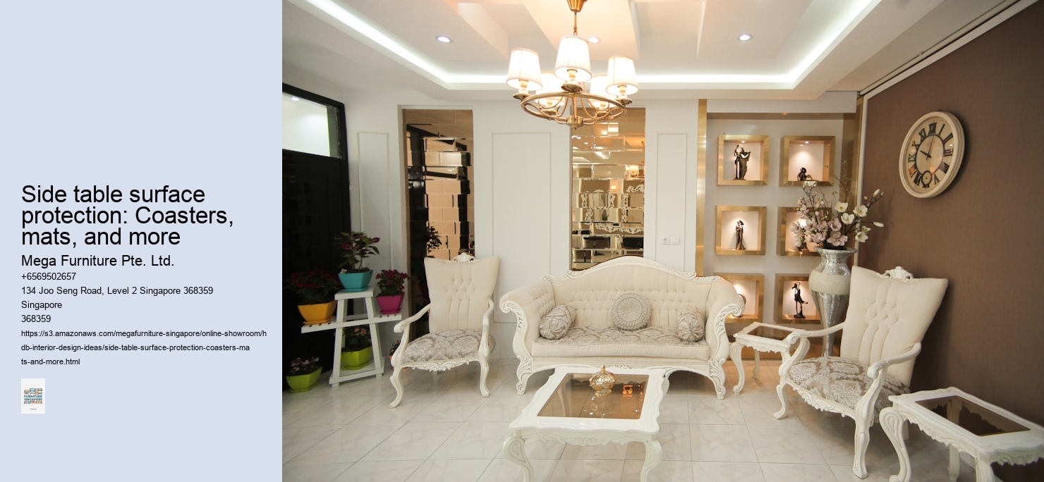 Side table surface protection: Coasters, mats, and more