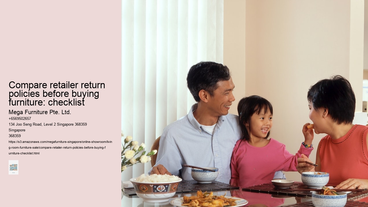 Compare retailer return policies before buying furniture: checklist