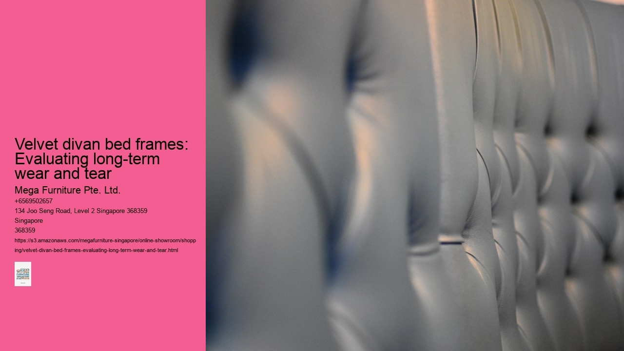 Velvet divan bed frames: Evaluating long-term wear and tear Mega Furniture Pte. Ltd. Velvet divan bed frames: Evaluating long-term wear and tear