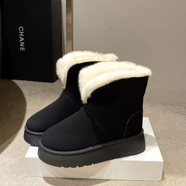 Winter Warm Snow Boots New Fashion Foldable Fleece Cotton Shoes For Women Plus Velvet And Thickened Plush Ankle Boots - Image 7