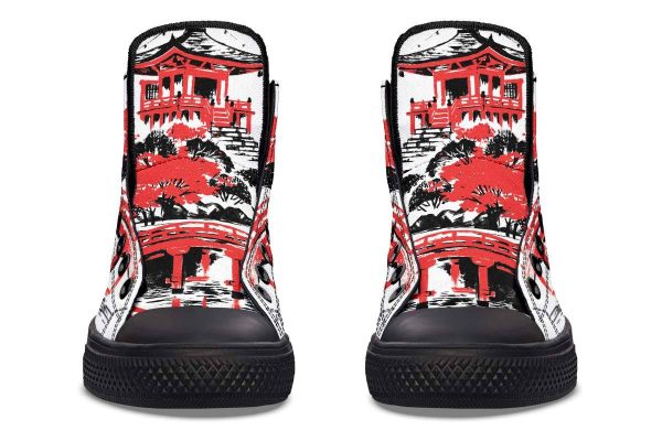 Printed Couple High-top Canvas Shoes - Image 8