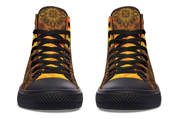 Printed Couple High-top Canvas Shoes - Image 4