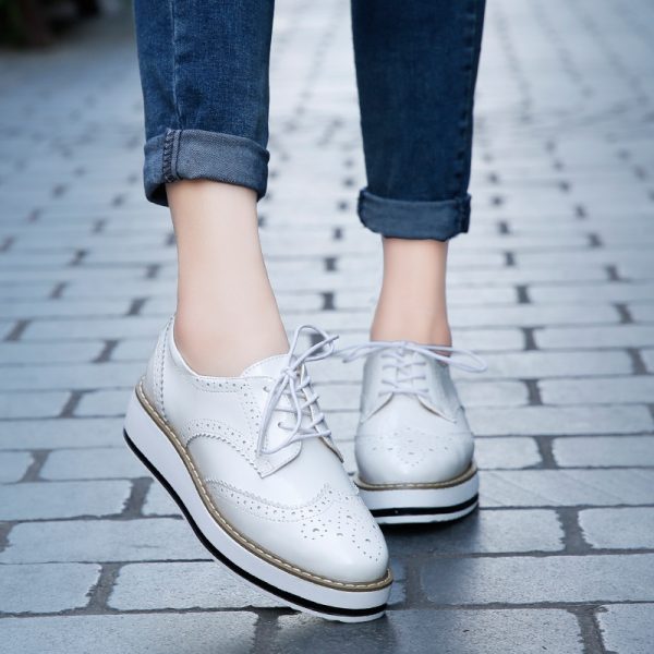 Lace-up Flats Shoes Sports British Style - Image 4