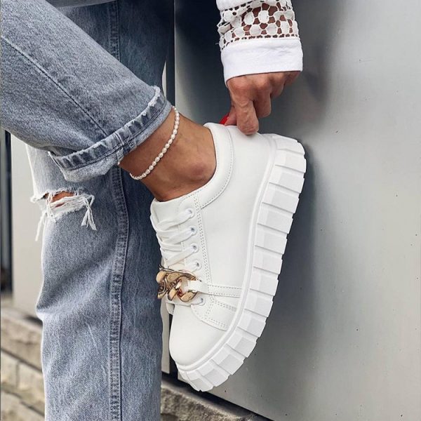 Low-Top Flat Casual Sneakers - Image 4