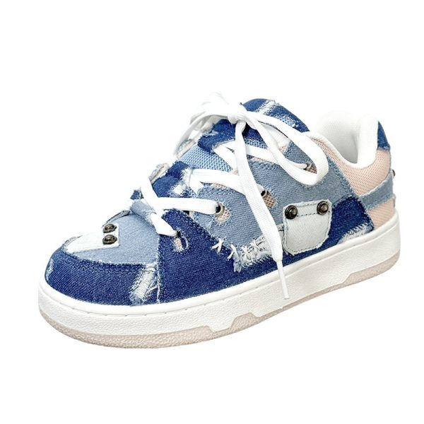 Denim Canvas Cold Glue Bread Shoes - Image 2