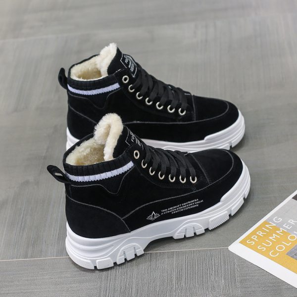 Ladies Casual Shoes Lace-up Fashion Sneakers Platform Snow Boots Winter Women Boots Warm Plush Women's Shoes - Image 2
