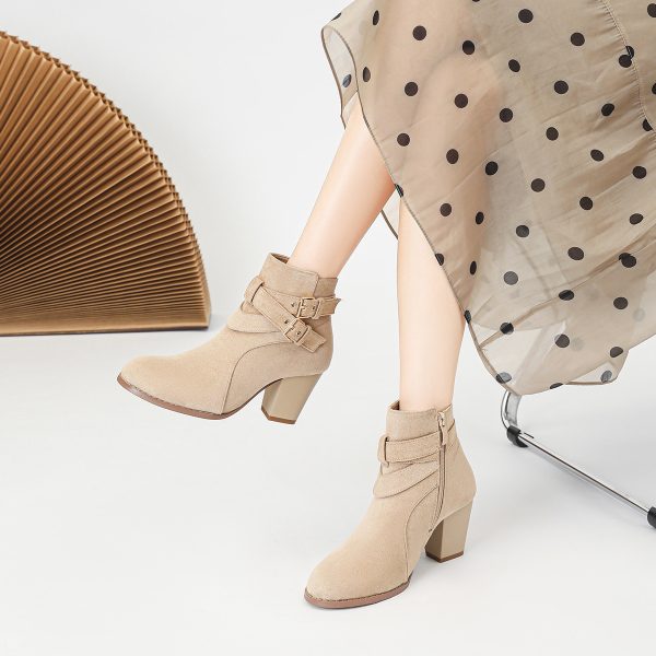 Women's Ankle Boots New Fashion Ankle Boots Comfortable Suede - Image 10