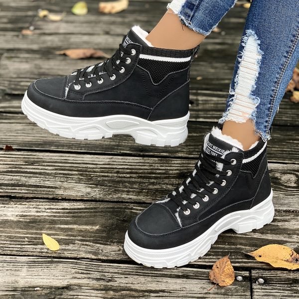 Women's Fleece Ined Warm Rubber Ankle Boots - Image 4