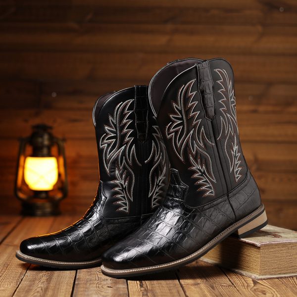 Pattern Wooden Root High-top Embroidery Retro - Image 4