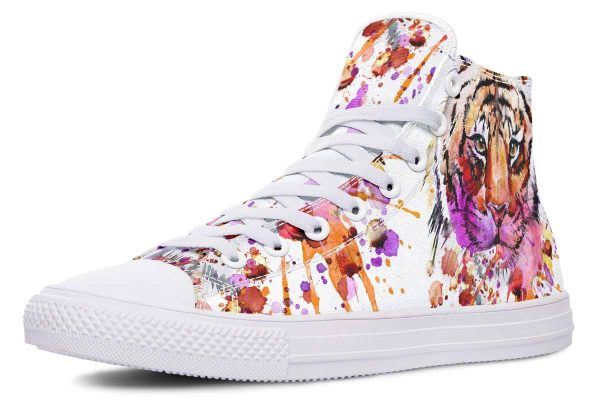 Printed Couple High-top Canvas Shoes - Image 3