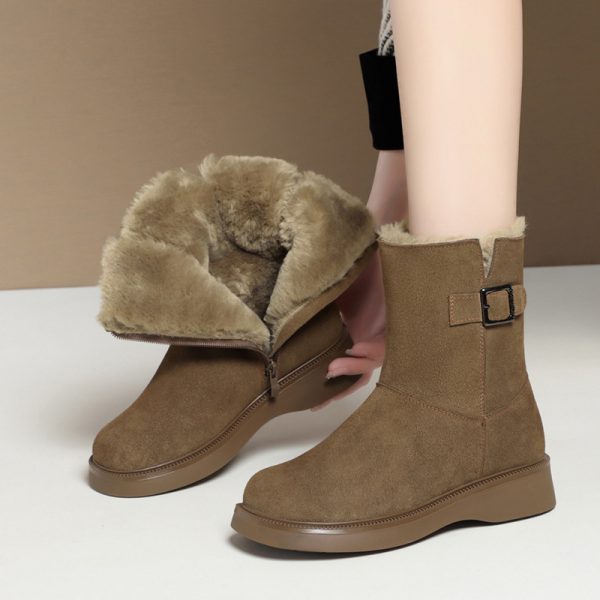 Fashion Velvet Padded Thick Snow Boots Women - Image 5