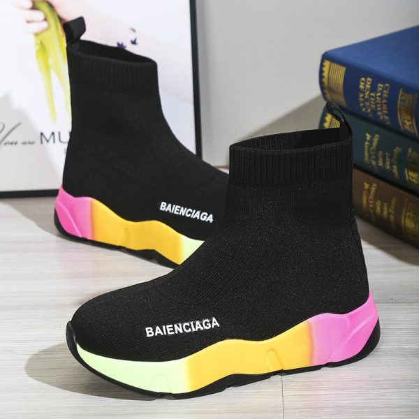Black Sock Boots For Women Platform Shoes - Image 10