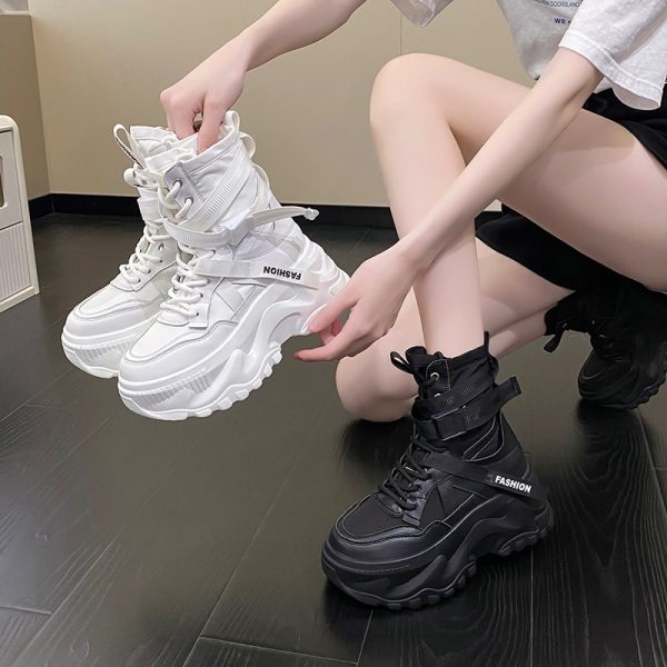 Women's Platform Height Increasing Casual Sneakers - Image 2