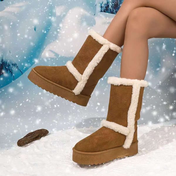 Women's Winter Thick And Warm Snow Boots With Added Fleece - Image 4