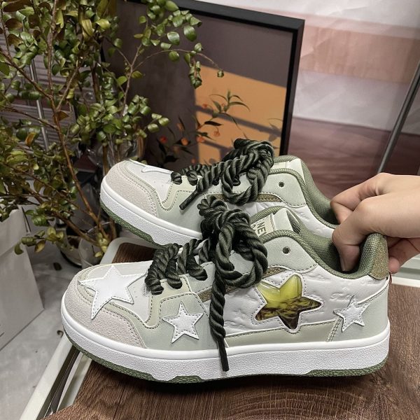 Contrast Color Casual All-match White Shoes - Image 6