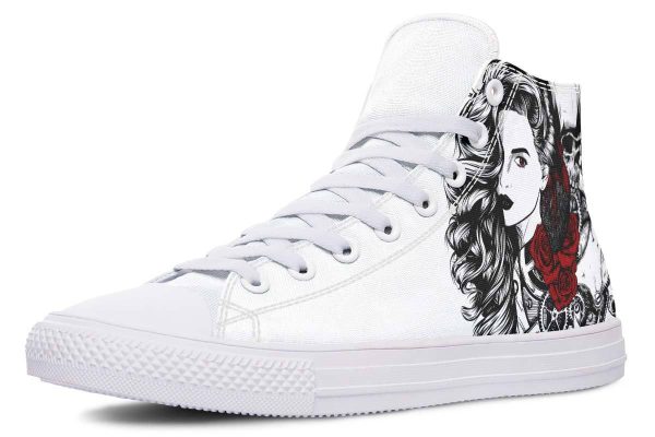Printed Couple High-top Canvas Shoes - Image 4