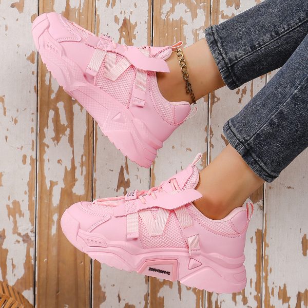 Platform Mesh Surface Dad Shoes Women's Breathable Mesh Sports - Image 9